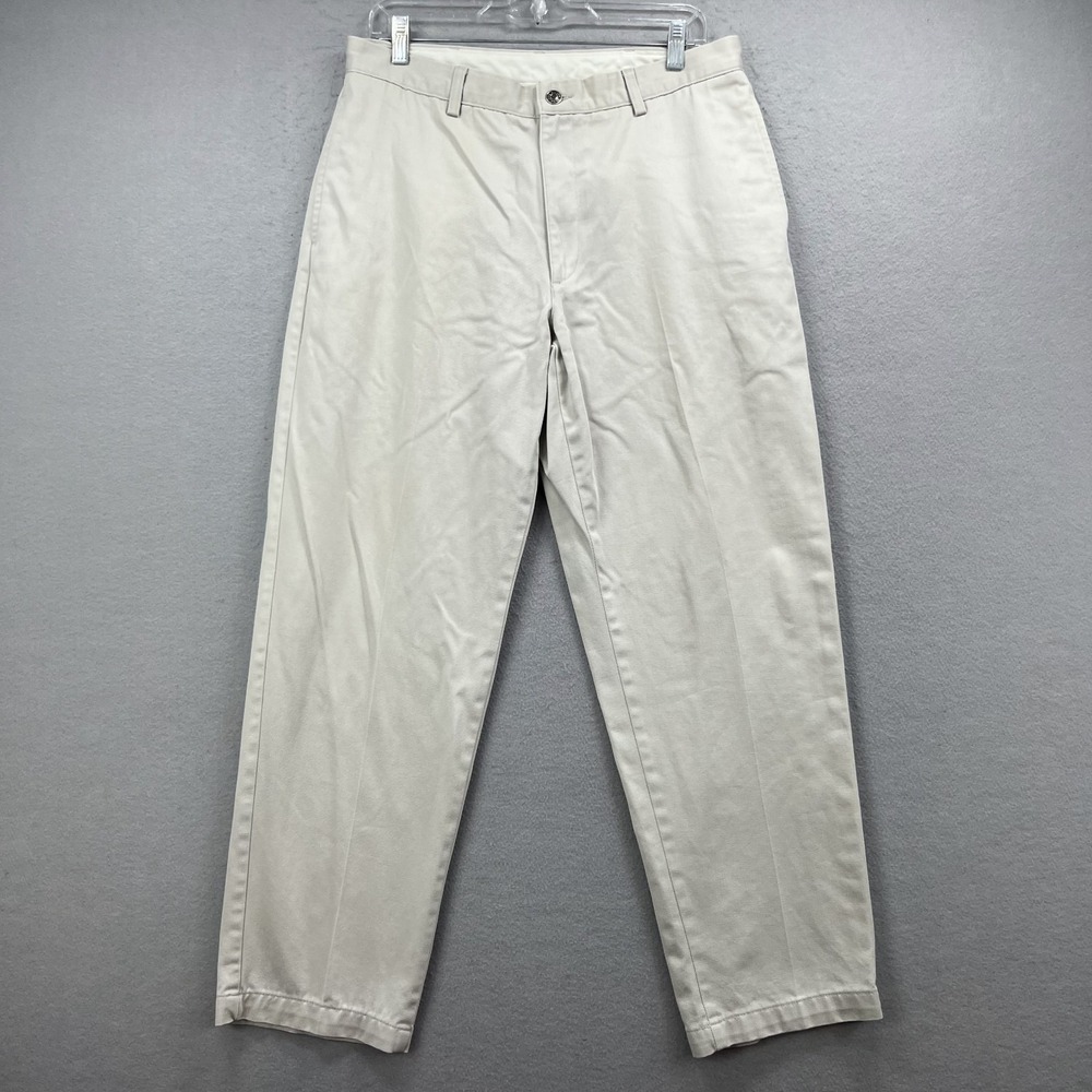 LL Bean Pants Men's 32x28* Khaki Chino Double L Classic Fit Slacks Classic Fit